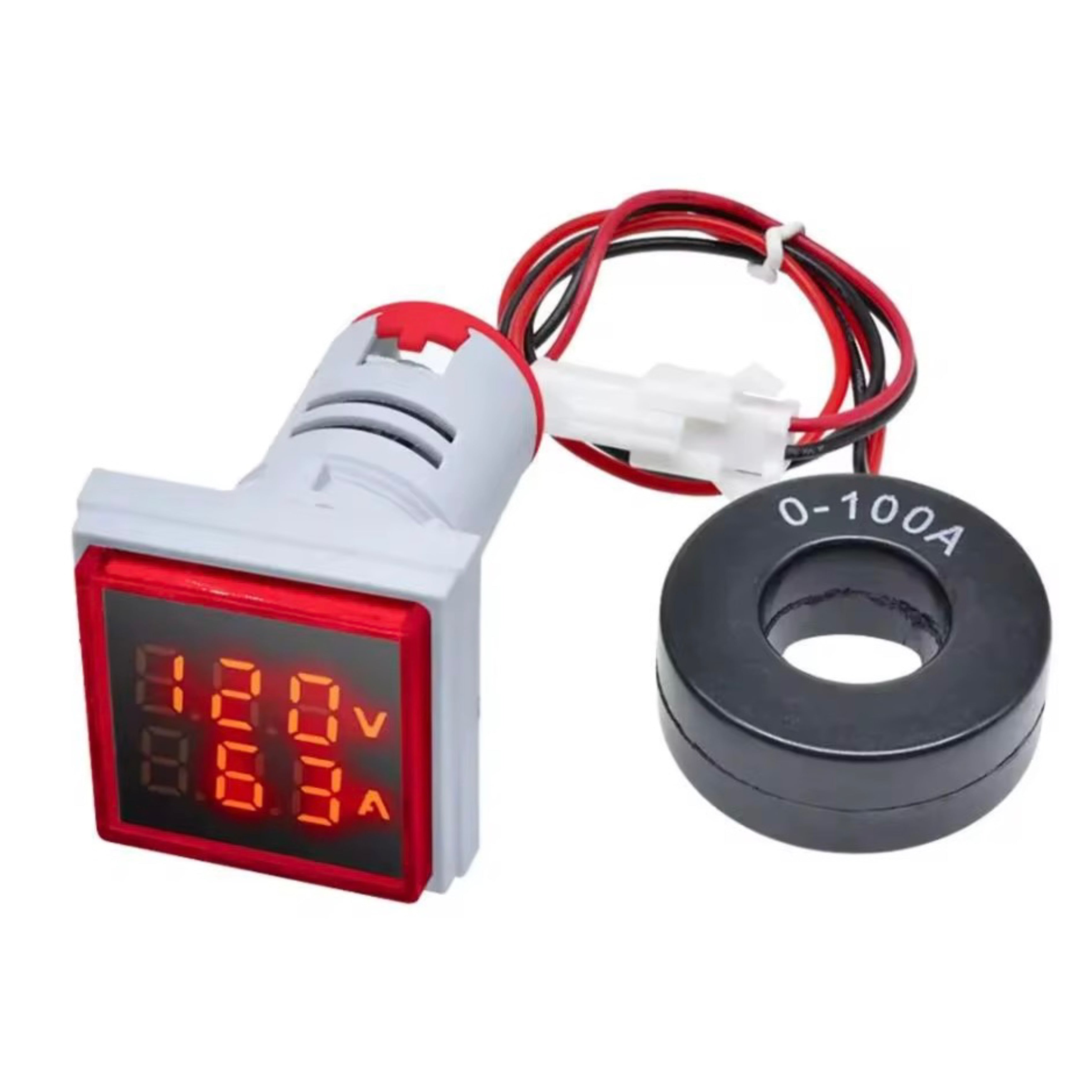 22mm Digital Voltmeter & Ammeter 100A – Panel Indicator