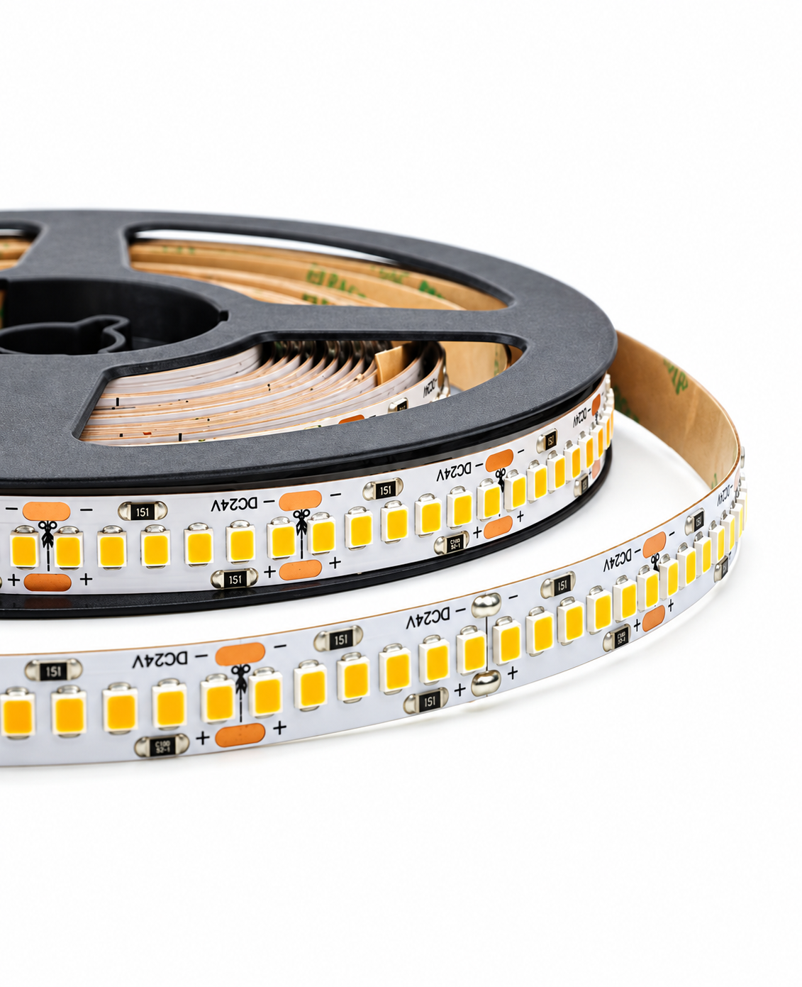 2835 Flexible LED Strip 3000K Warm White – 240 LEDs/m, 24V, IP20, 10m Roll