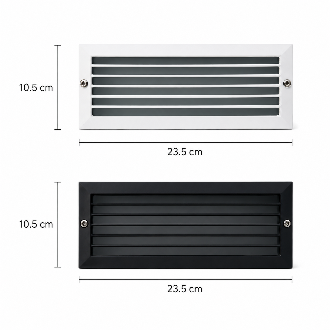 Recessed Wall Lamp with Grill – White & Black
