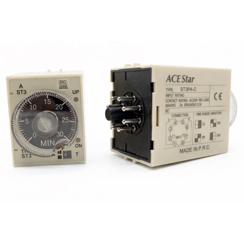 8-Pin Analog Timer Relay – 0.5 to 30/60 Minutes – AC & DC Lebanon