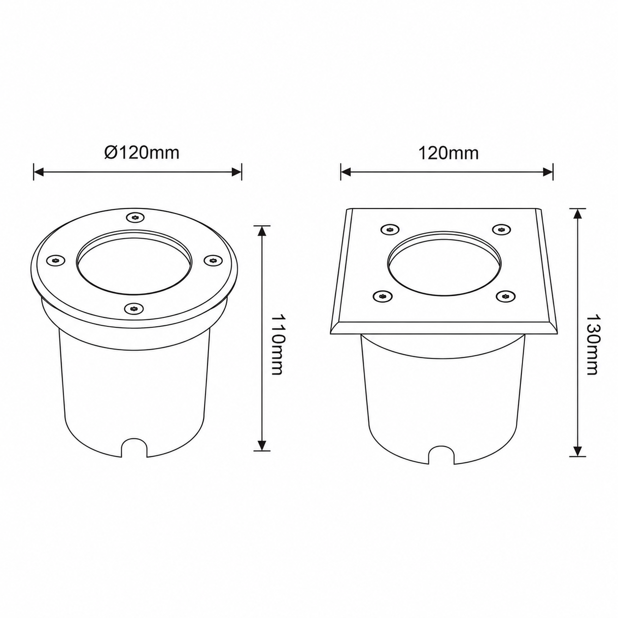 LED Underground Spot Light GU10 – Round & Square | IP67