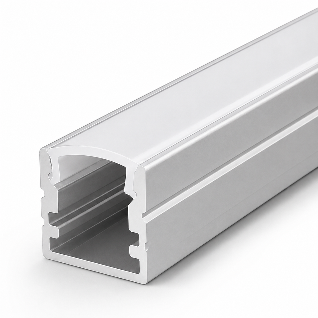 2MT Surface Mount Aluminum Profile Channel with Diffuser Cover for LED Strips 13x10mm