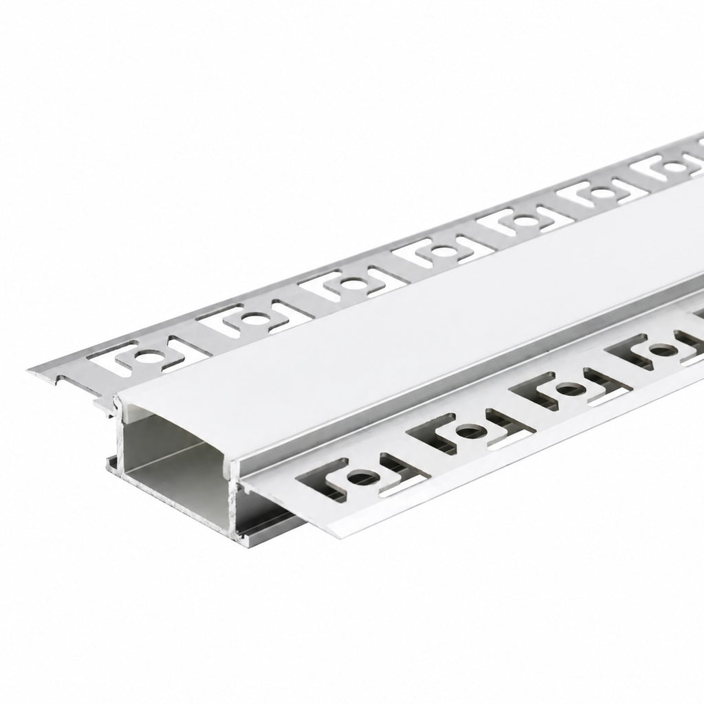 Aluminum Gypsum Profile 3M – Recessed Plaster – Silver | 14x60mm