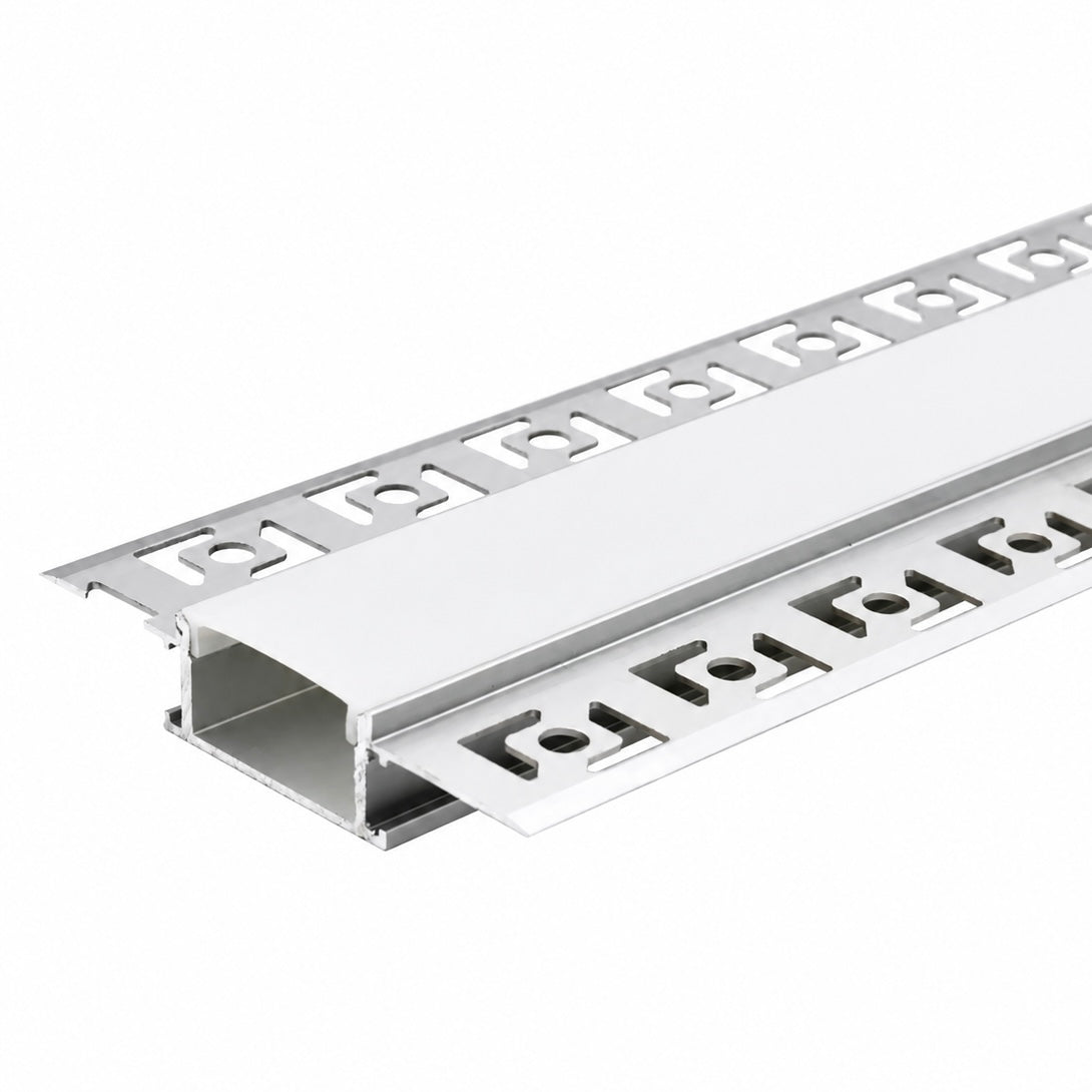 Aluminum Gypsum Profile 3M – Recessed Plaster – Silver | 14x60mm