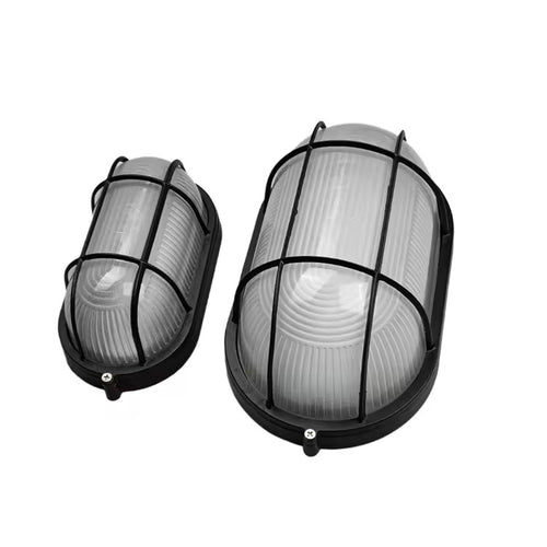 Aluminum Oval Outdoor Wall Light – 60W / 100W – Black or White Jounieh
