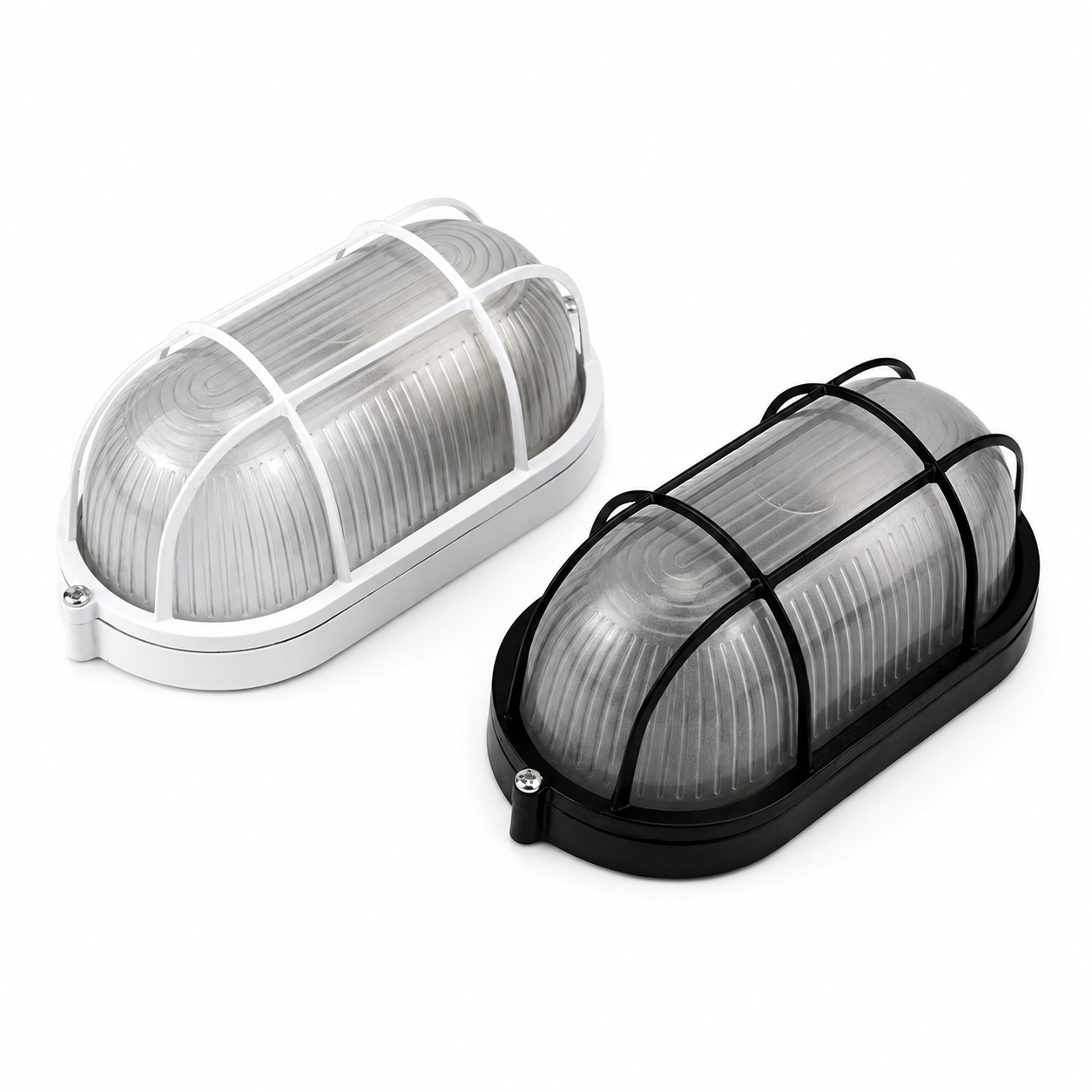 Aluminum Oval Outdoor Wall Light – 60W / 100W – Black or White Lebanon