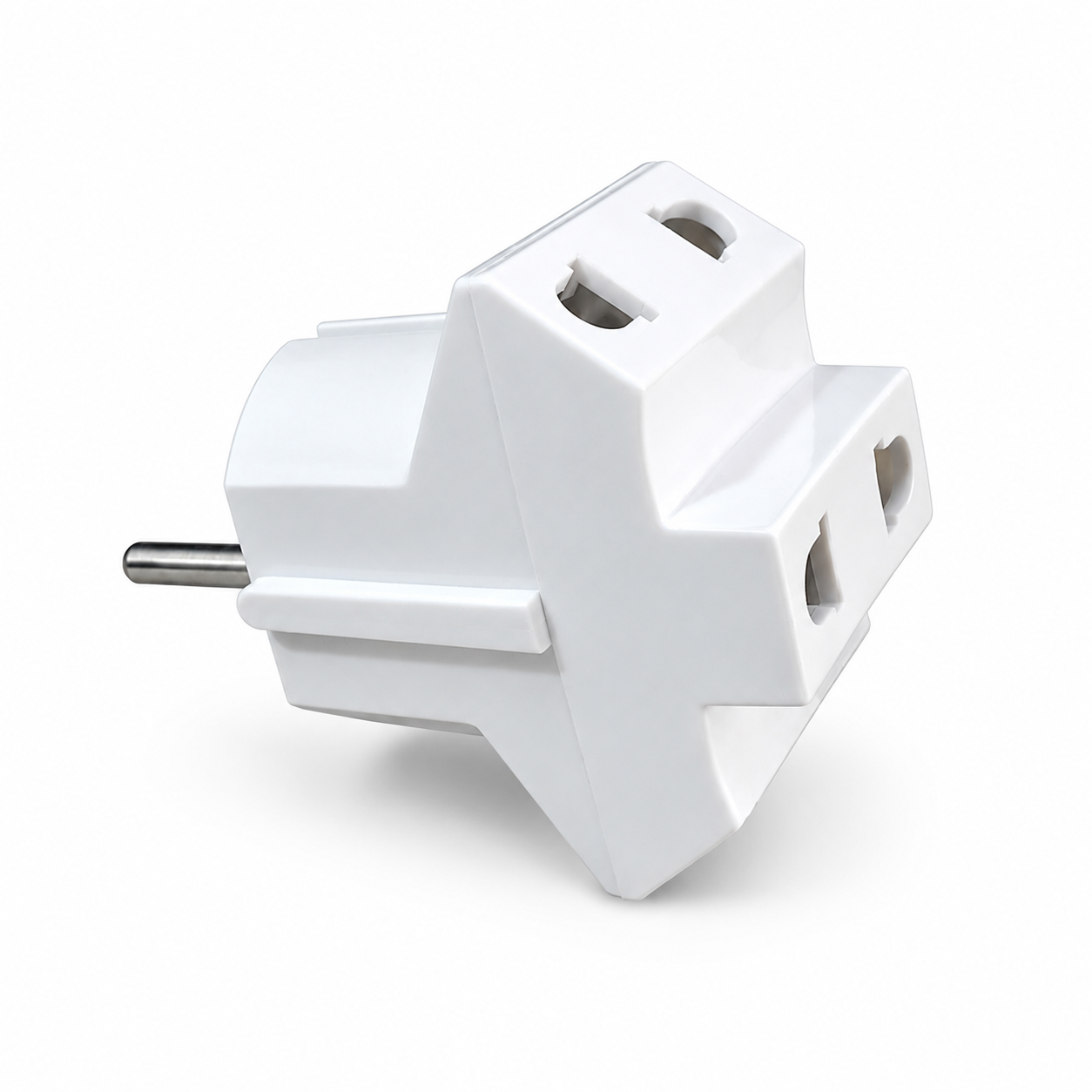 American Socket to Schuko Plug Adapter – 4.8mm European Plug Converter – White Lebanon