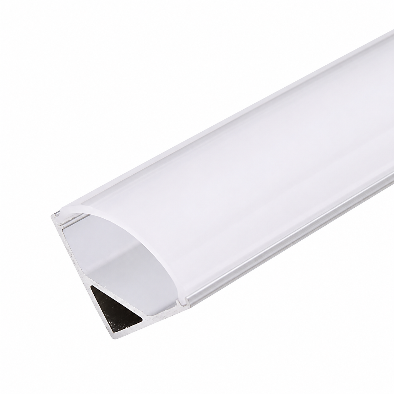 Angled Aluminum Profile 2M – Corner LED Channel Silver | 15.8x15.8
