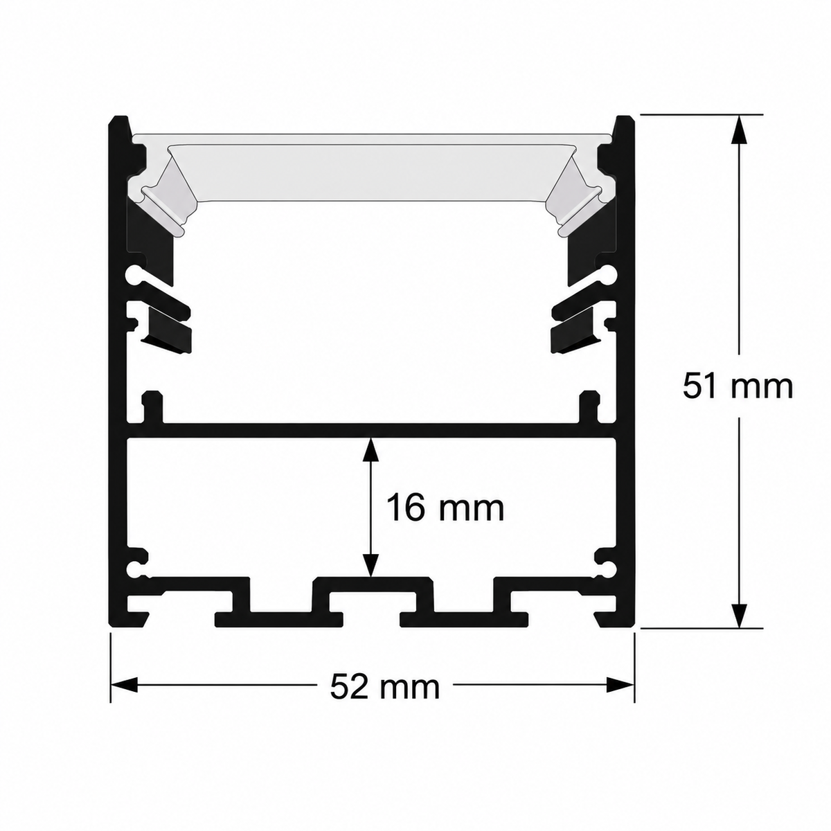 Black Aluminum Trunk Profile – 3M beirut