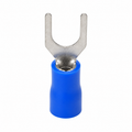 Blue Insulated Fork Terminal Connector – 100 PCS Pack (Spade Crimp Terminals)