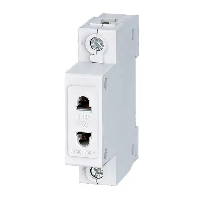 C45 Modular Socket 16A 250V AC – DIN Rail Mount Power Outlet for Electrical Distribution Panels