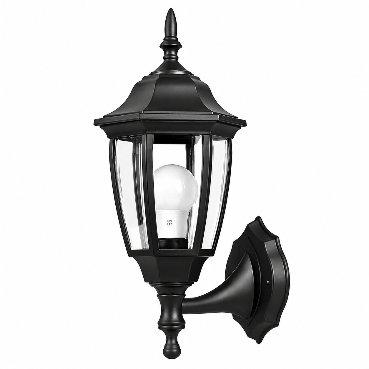 Classic Outdoor Wall Lantern – E27 Socket – 60W / 100W – Black Lebanon