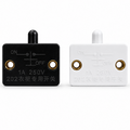 Closet Push Button Switch 1A 1NC – Cabinet Door Light Switch – Black or White