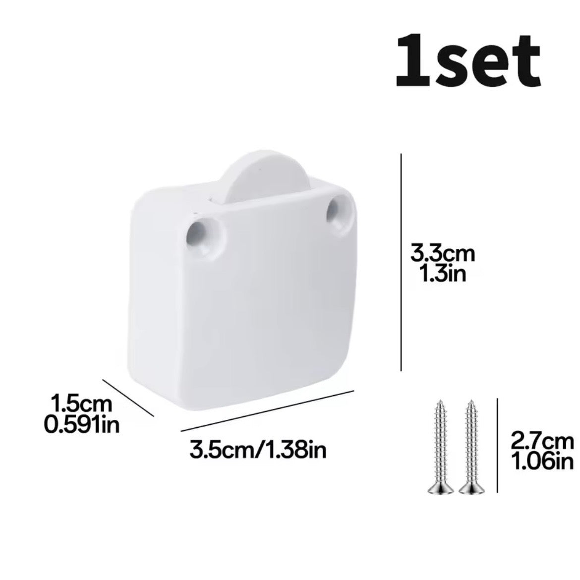 Closet Push Button Wheel Switch 2A 1NC – Black or White
