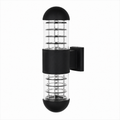 Cylindrical Outdoor Wall Lantern 2×E27 – Black | Double-Sided Exterior Wall Light Lebanon