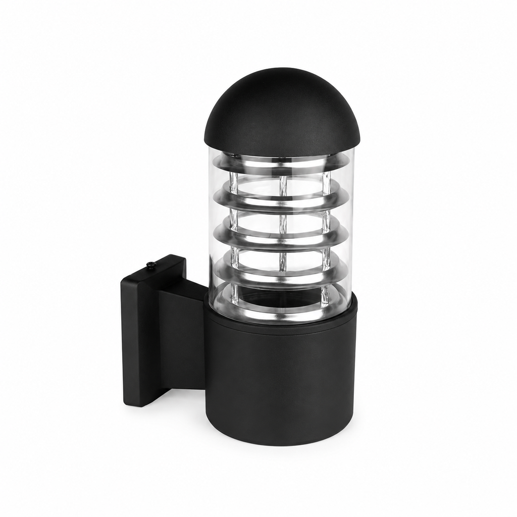 Cylindrical Outdoor Wall Lantern E27 – Black | Modern Exterior Wall Light Lebanon