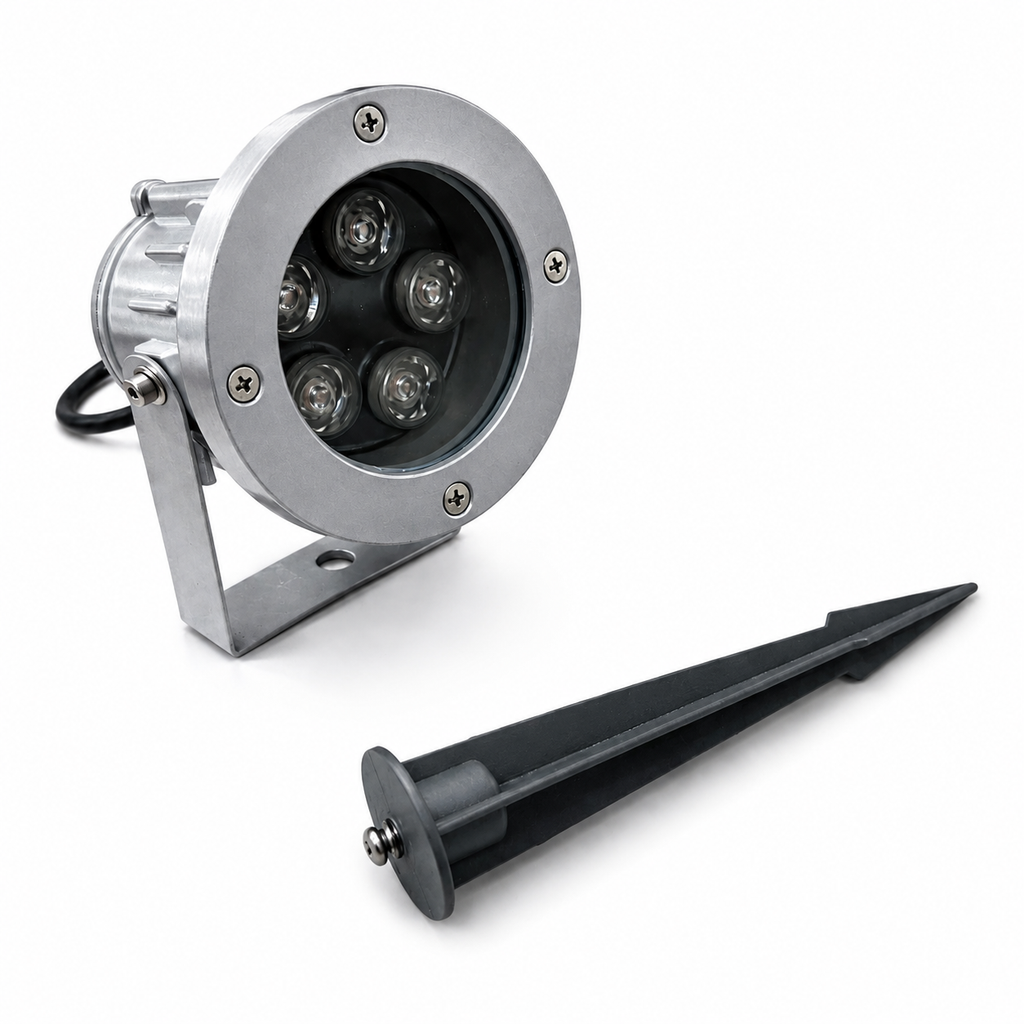 Pink Garden Spike Light 5×1W 220V IP67