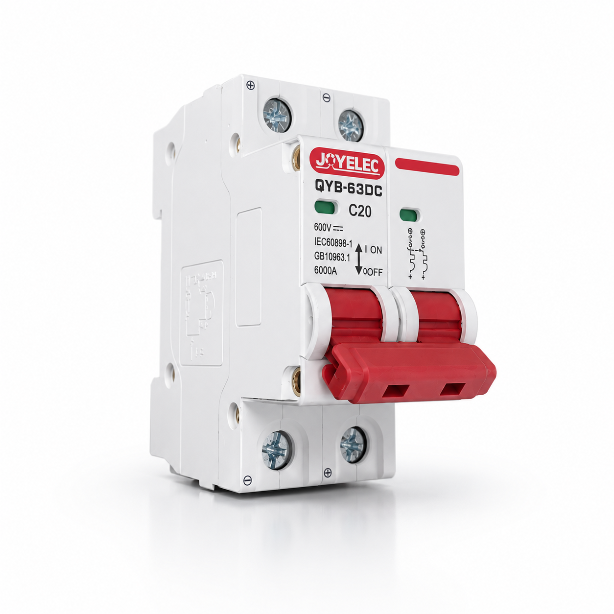 DC Miniature Circuit Breaker (MCB) 6KA 2P 600V – Available in 20A, 32A & 40A – Dual Pole DC Protection for Solar & Battery Systems
