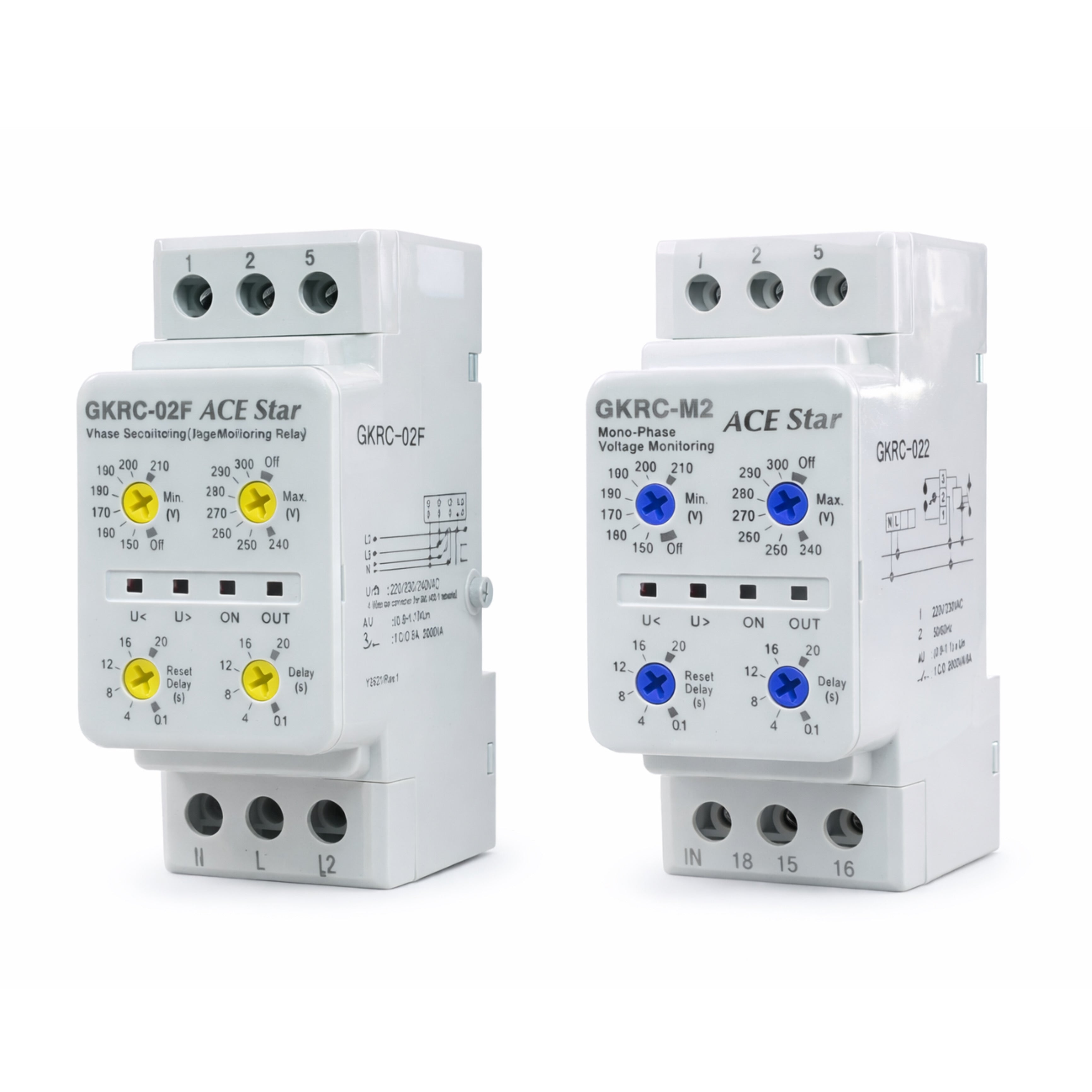 DIN Rail Voltage Monitoring Relays – Phase Sequence Relay & Single-Phase Over/Under Voltage Relay 220V Lebanon