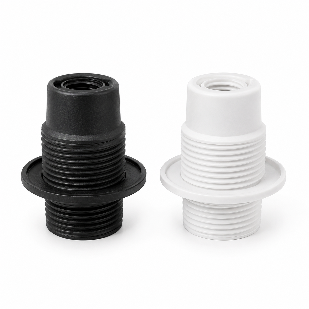 E14 Fully Threaded Lamp Holder – Black & White Lebanon