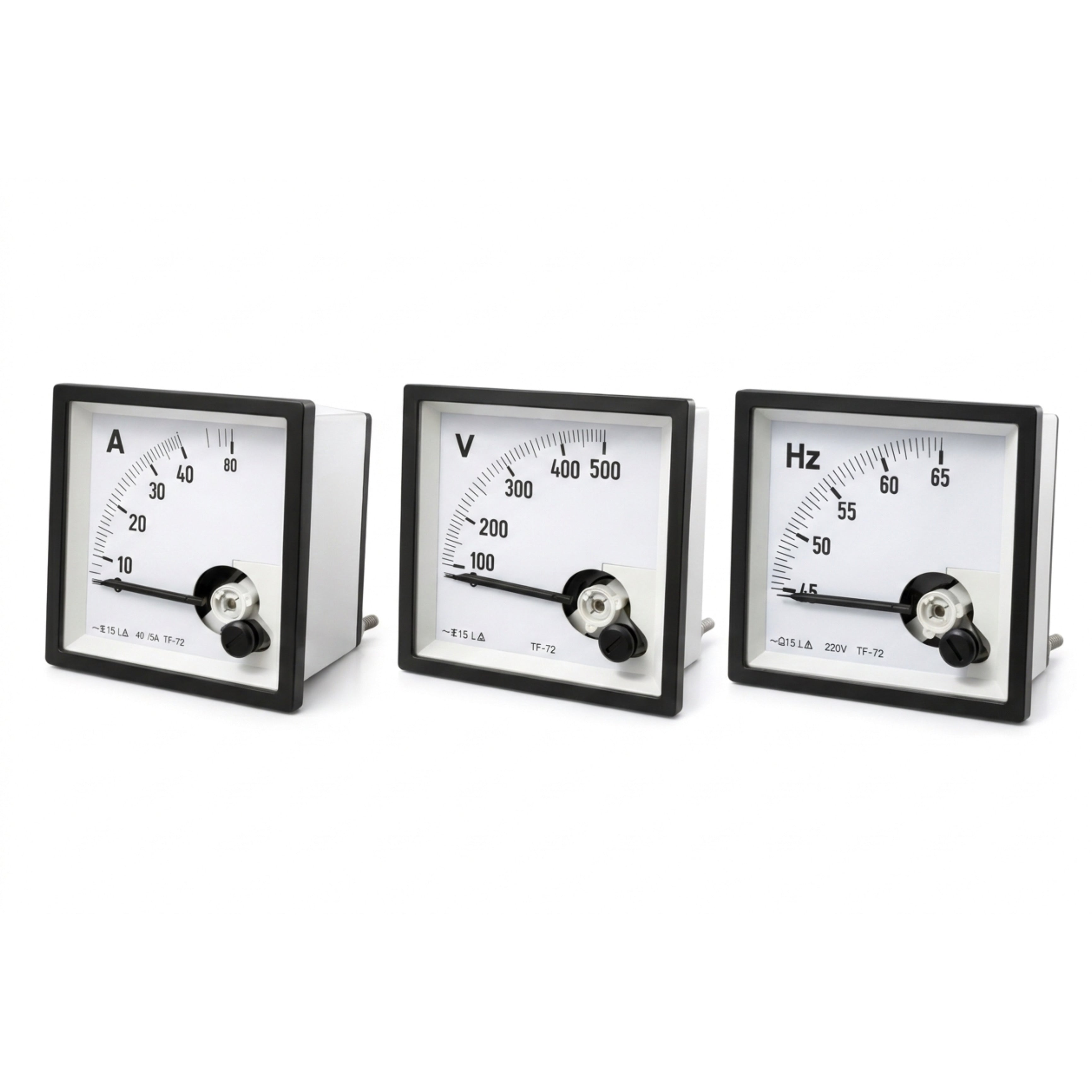 Analog Panel Meter 72×72 – Ampermeter, Voltmeter & Frequency Meter