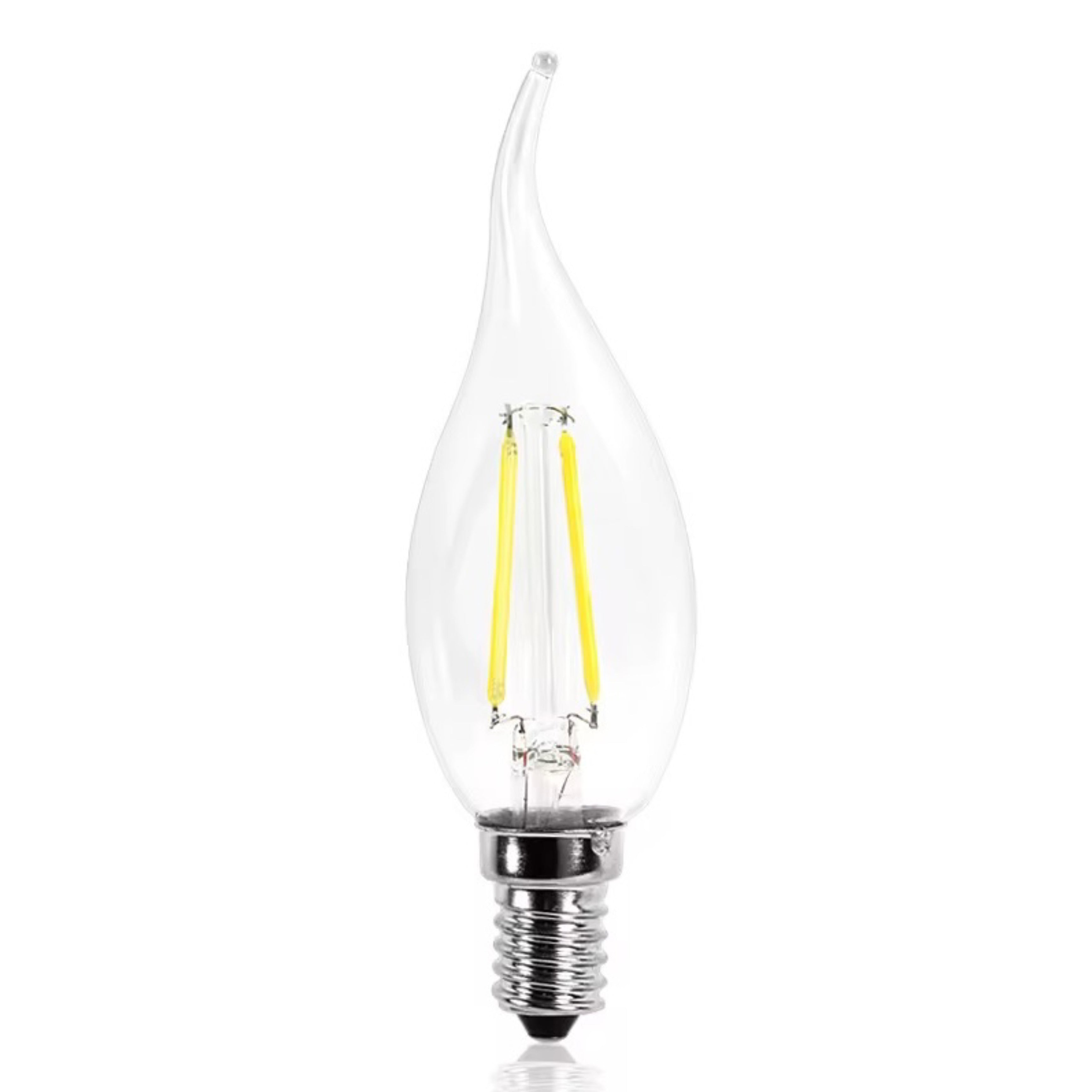 LED Candle Filament Tail Bulb E14 4W 220V – Clear or Frosted Glass – Warm White Lebanon
