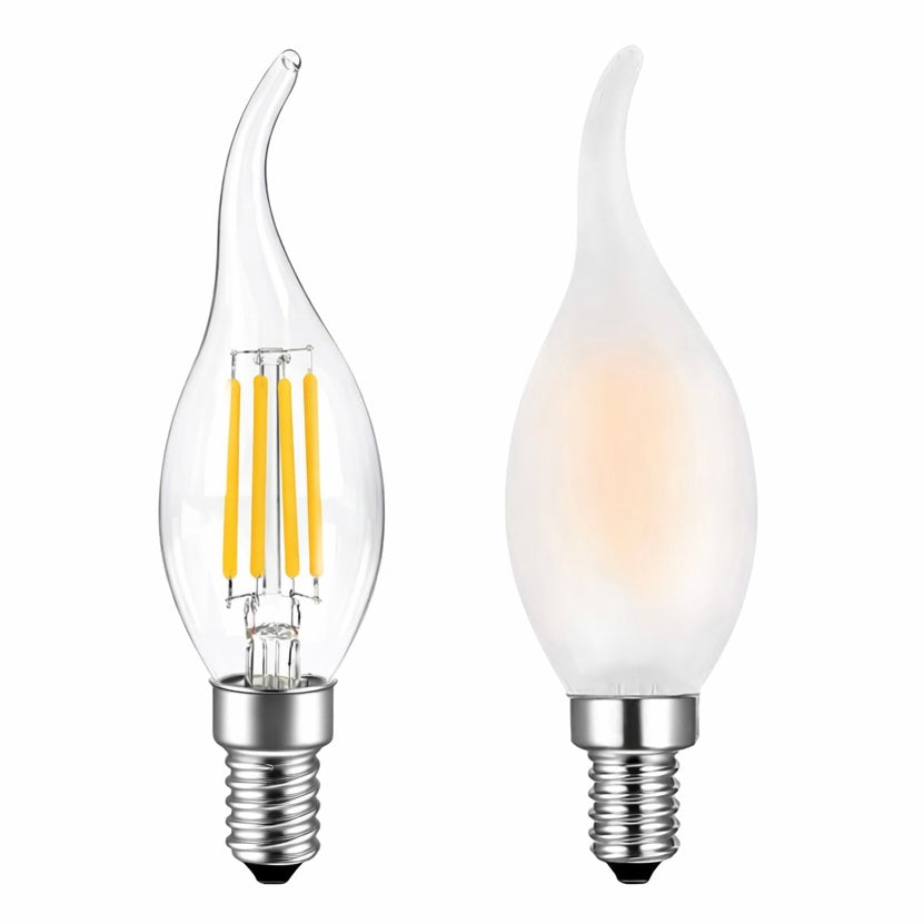 LED Candle Filament Tail Bulb E14 4W 220V – Clear or Frosted Glass – Warm White Lebanon