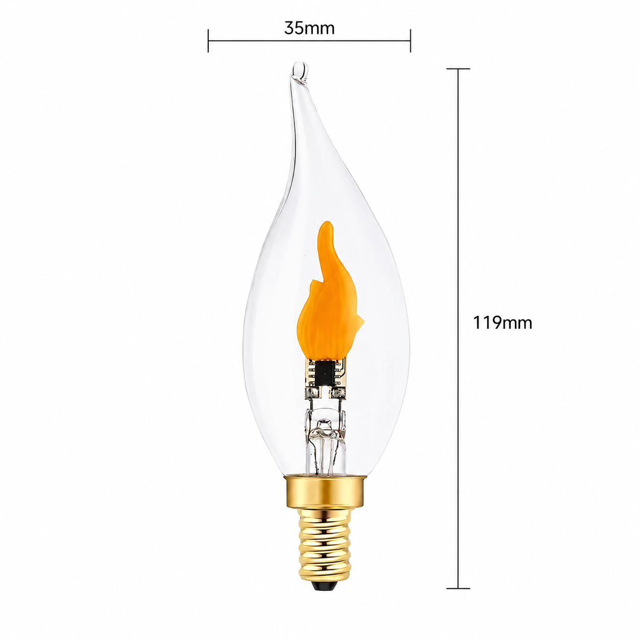 LED Candle Flame Bulb E14 220V – Decorative Warm White Flickering Light Lebanon