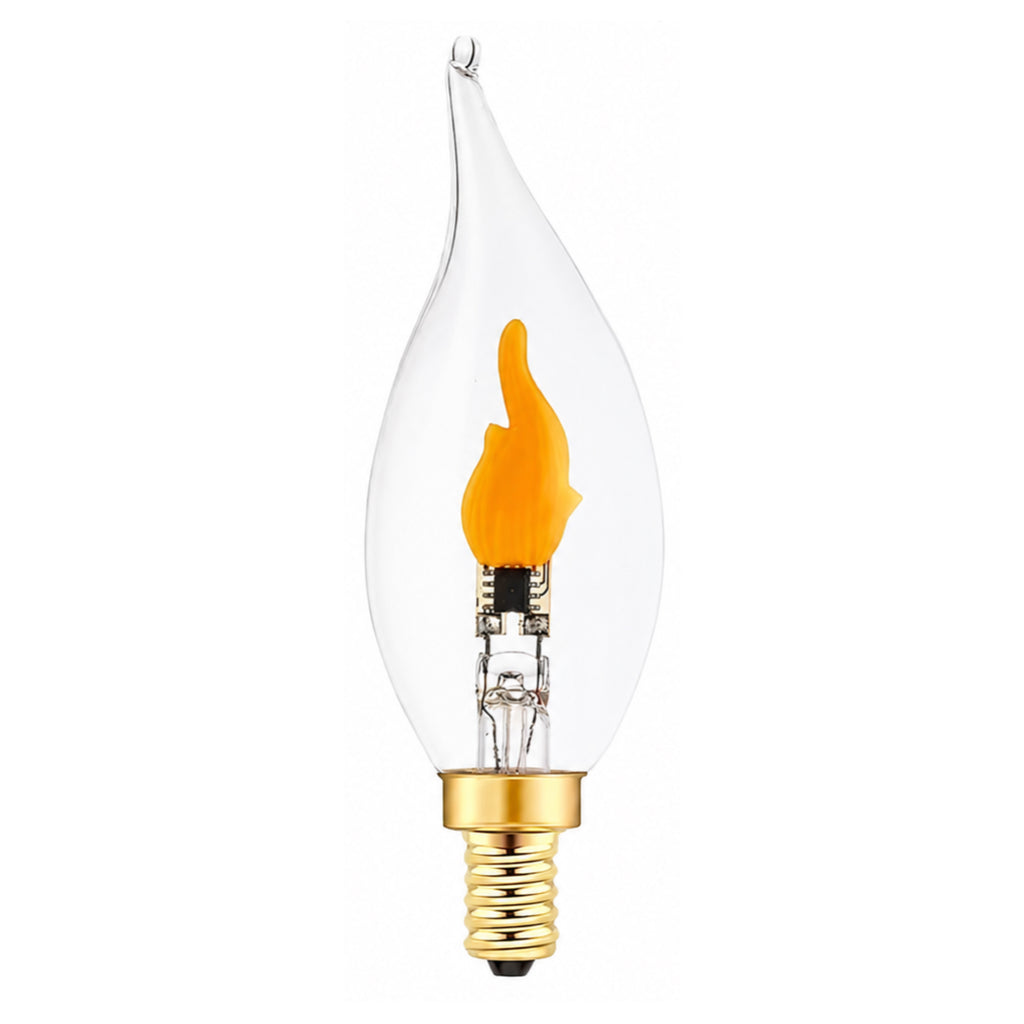 Light bulb with flame design on a white background beirut