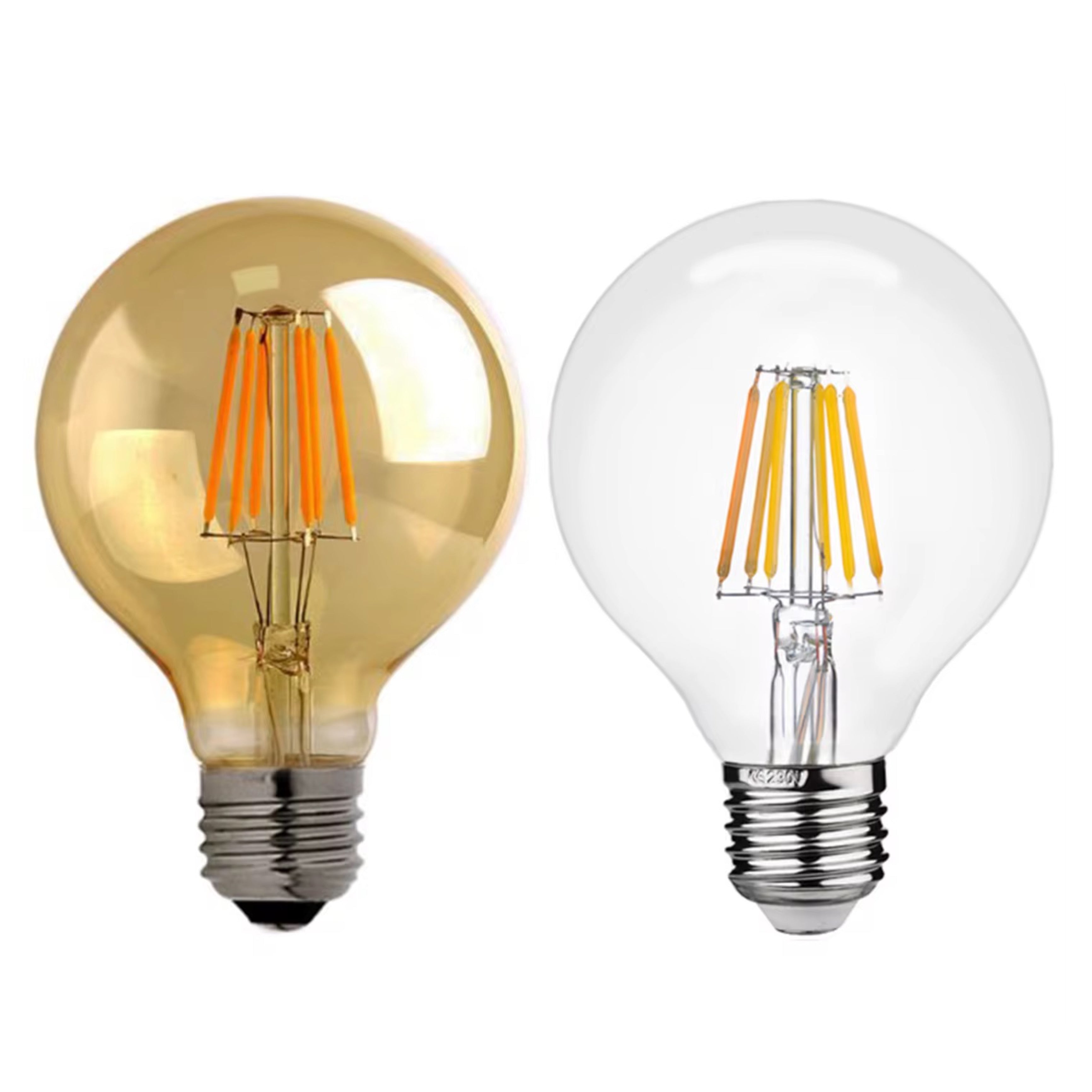 LED Filament G95 Globe Bulb E27 220V – 6W Warm White (Amber or Clear) / 8W Warm White Clear Lebanon