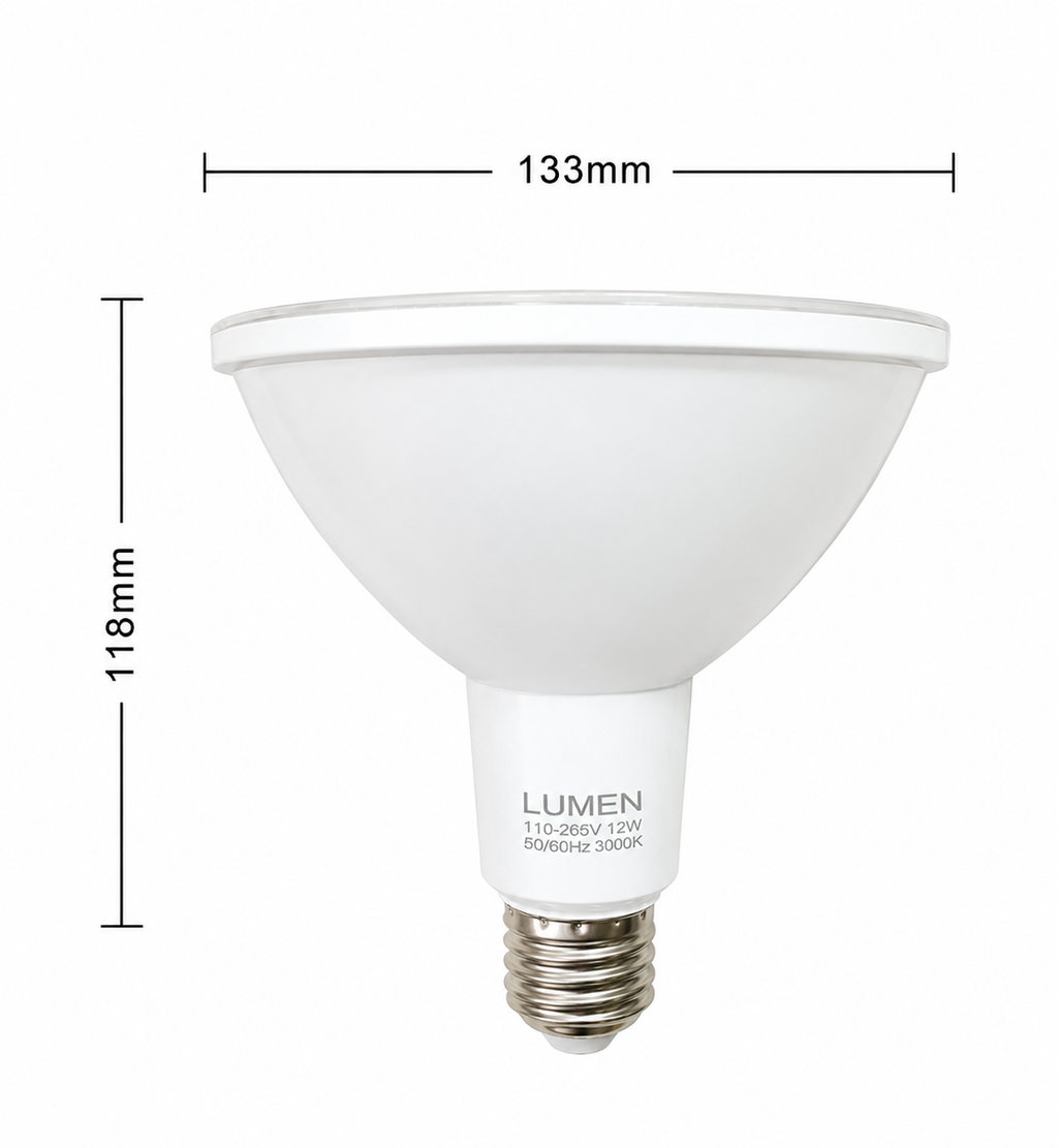 LED PAR38 COB 12W E27 Bulb 220V – Daylight, Warm White, Green & Red Beirut