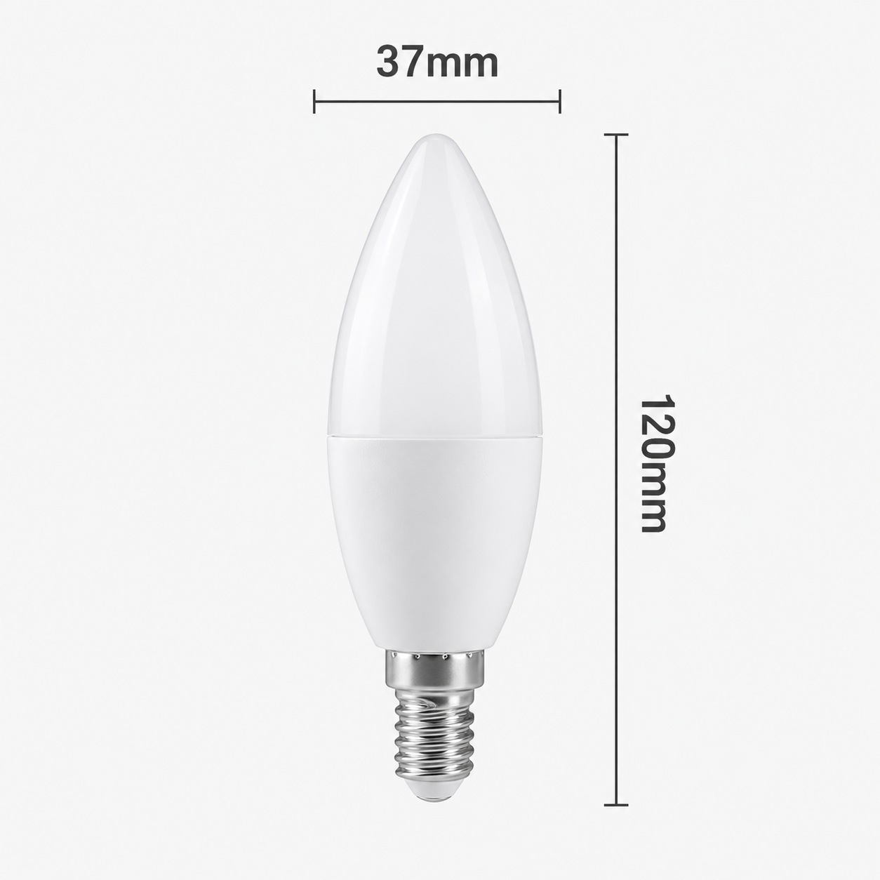 LED Candle Bulb 7W E14 Base 220V - Warm White 3000K / Daylight 6500K