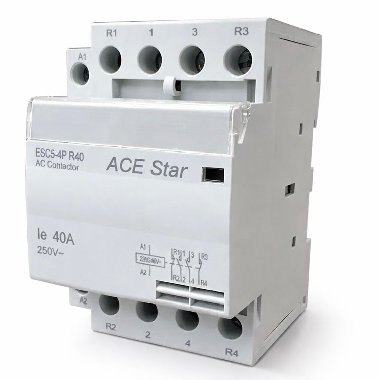 Modular Contactor 40A 220V AC – 2NO + 2NC | 3 Module DIN Rail Lebanon