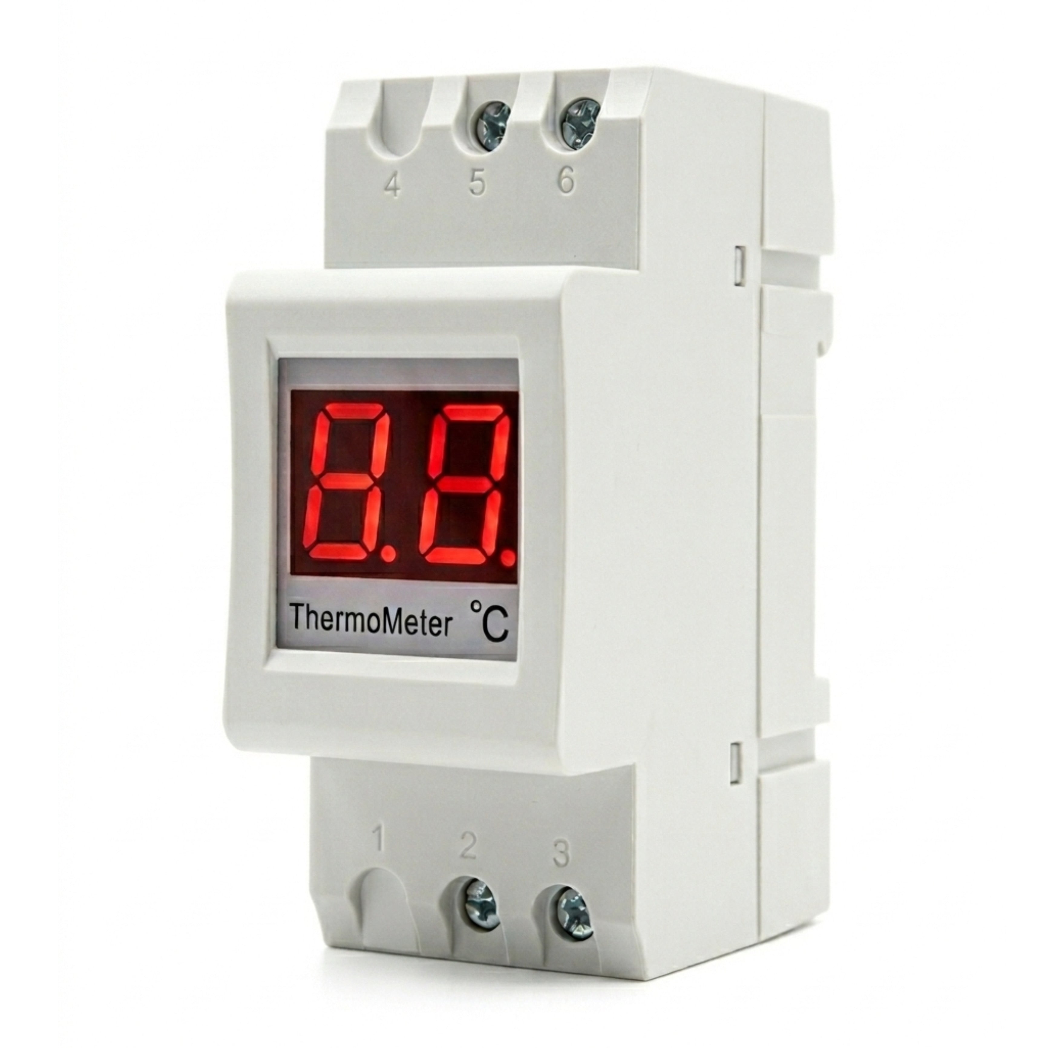 Modular Digital Thermometer 220V – 2 Module DIN Rail Temperature Meter Lebanon