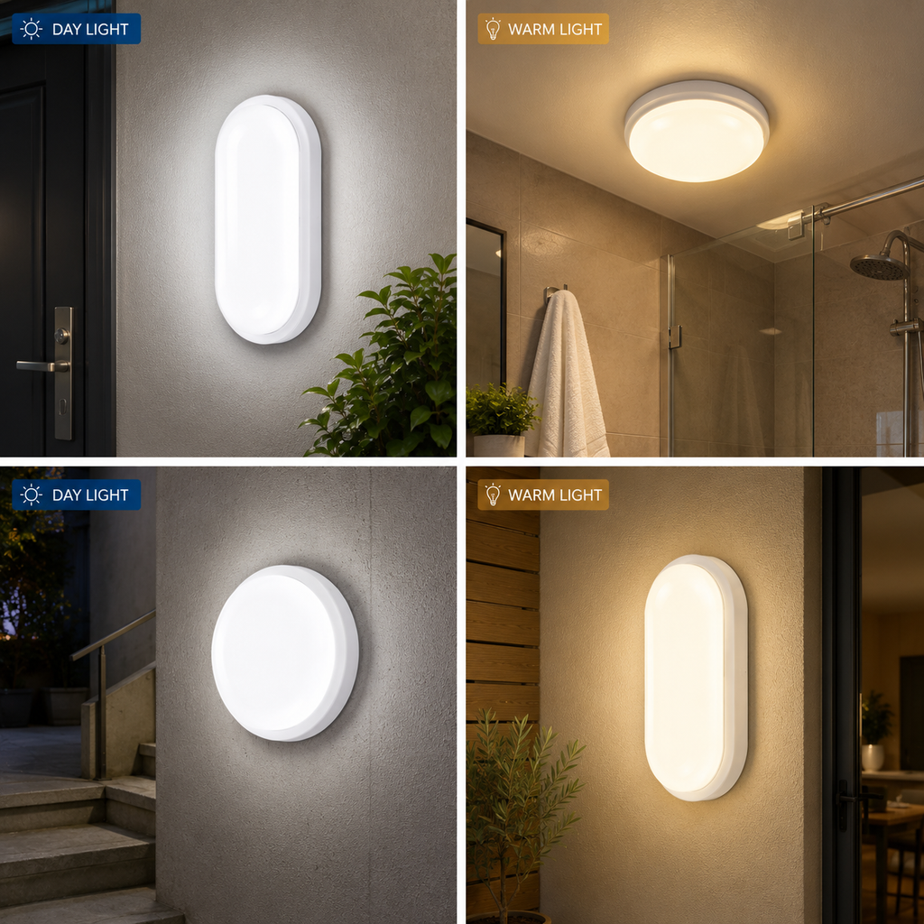 Moisture-Proof LED Lamp – Round & Oval – Daylight / Warm Light Beirut