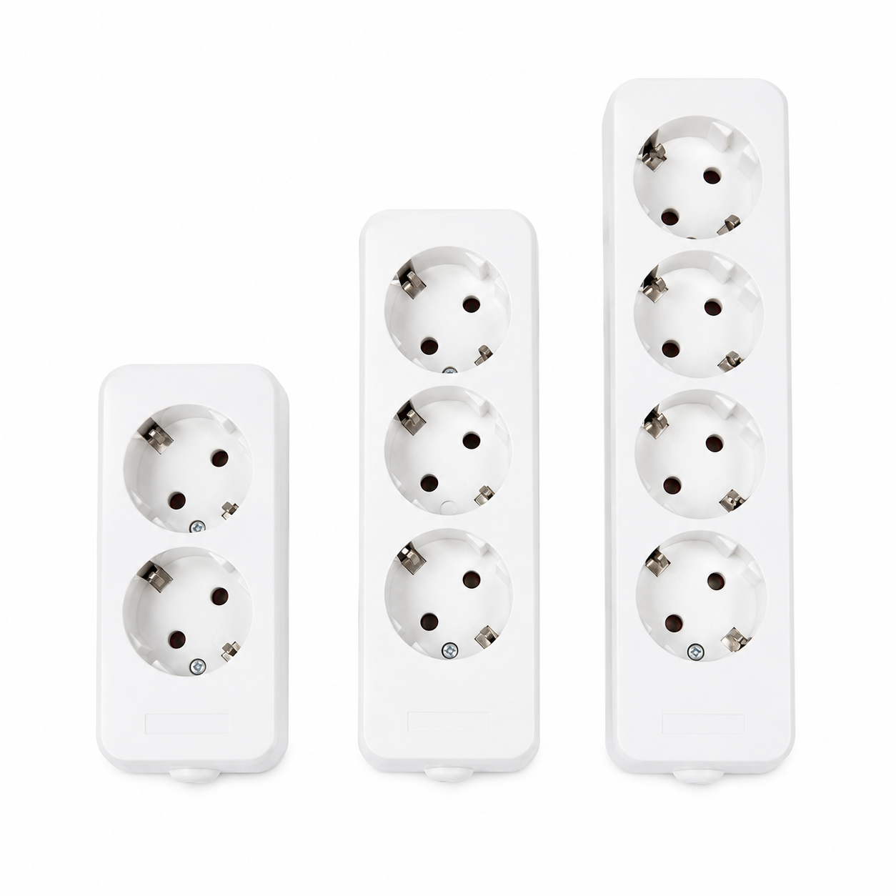 Multi Socket Schuko Extension Block – 2, 3 & 4 Socket Options – White