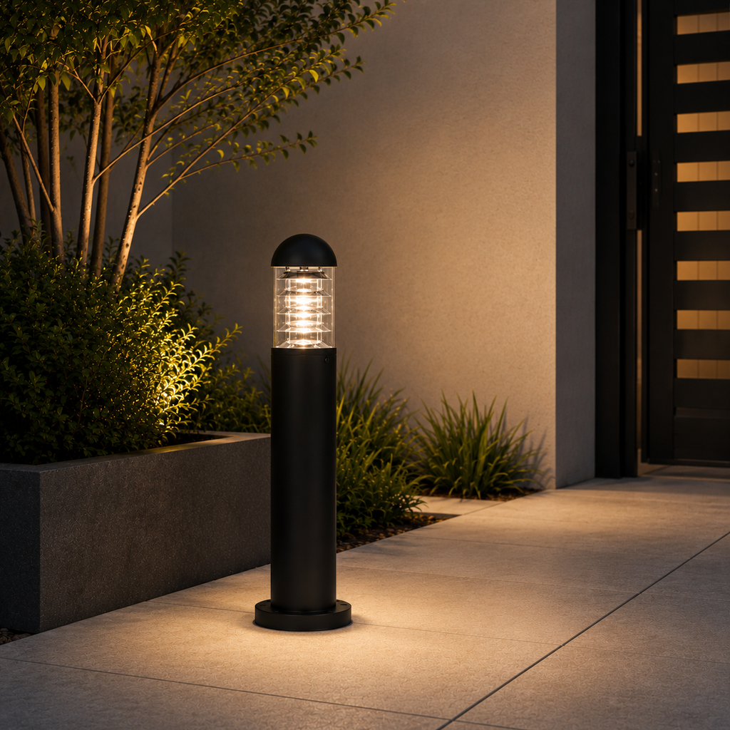 Outdoor Bollard Light E27 – Black | 30cm & 60cm Garden Pathway Lamp Beirut