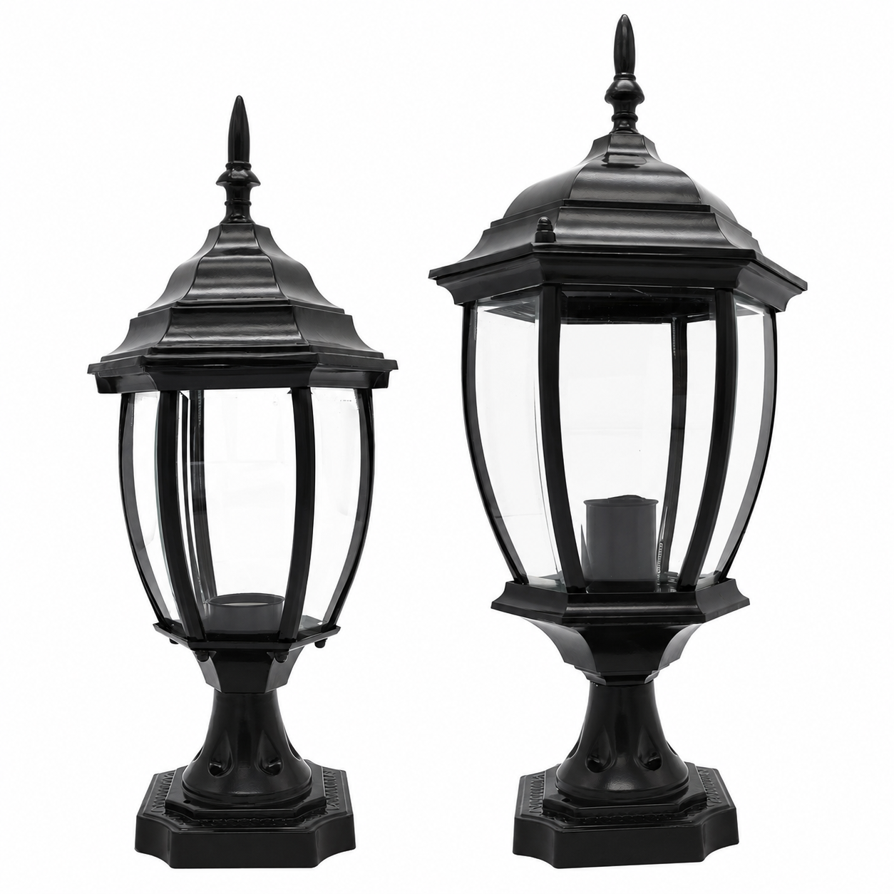 Outdoor Lantern Post Light E27 – 60W / 100W – Black Lebanon
