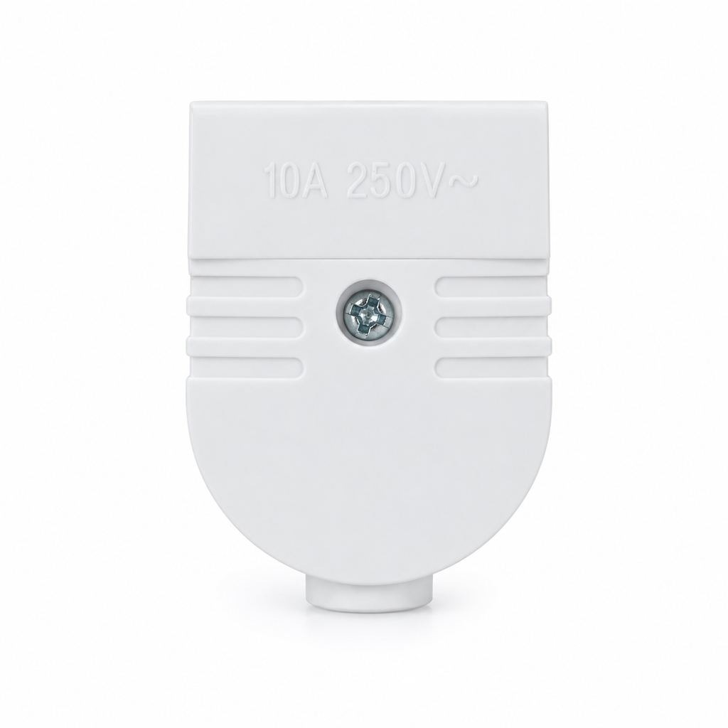 Plug Female Flat 10A – White