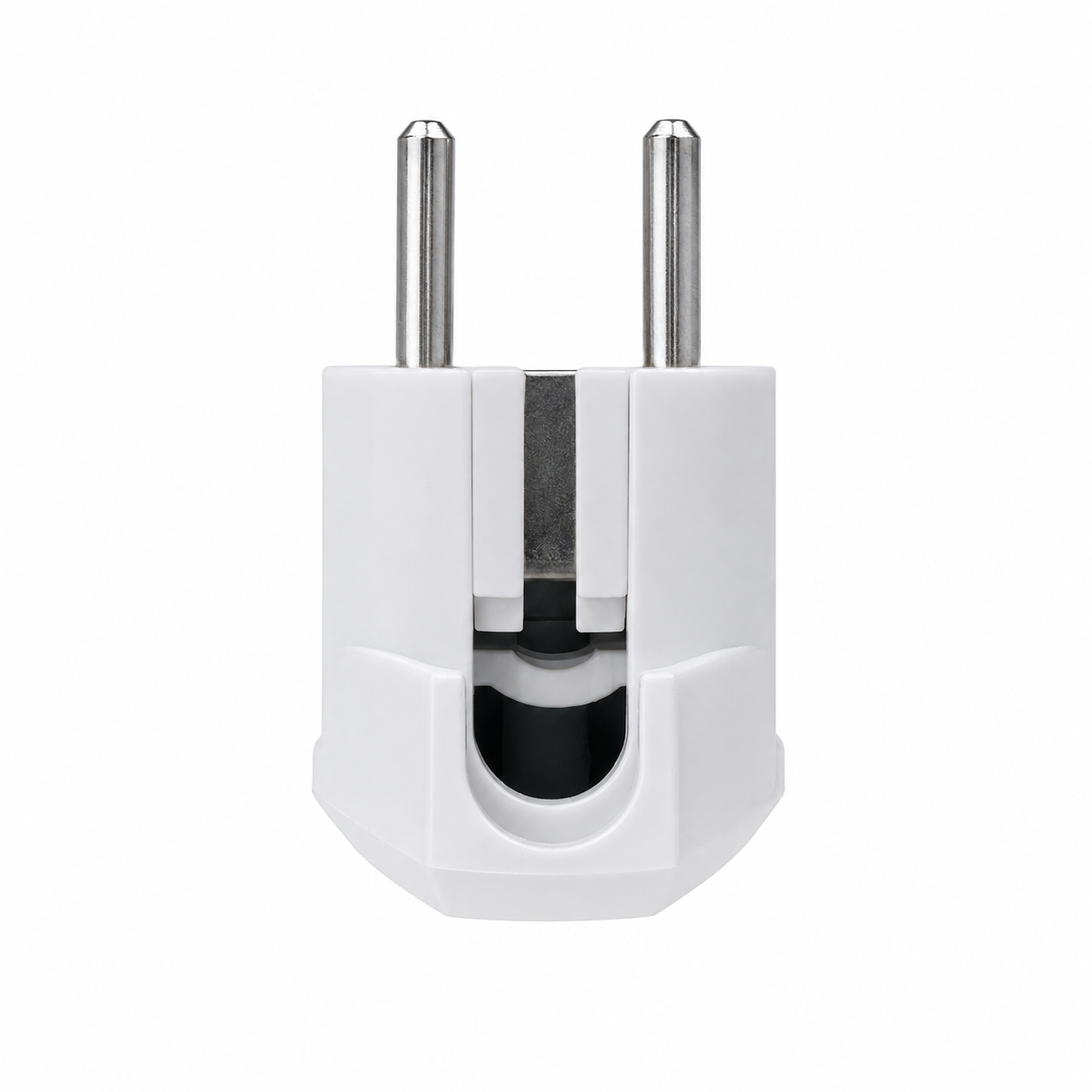 Plug Male 16A with Earth 4.8mm – Angled White