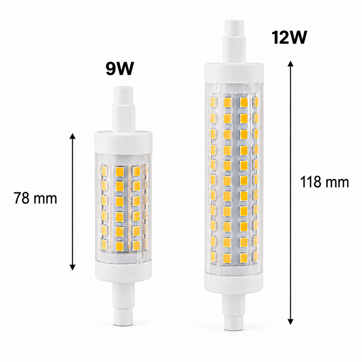 R7S LED Lamp SMD 2835/48 – 9W & 12W – Warm White – 220V Beirut
