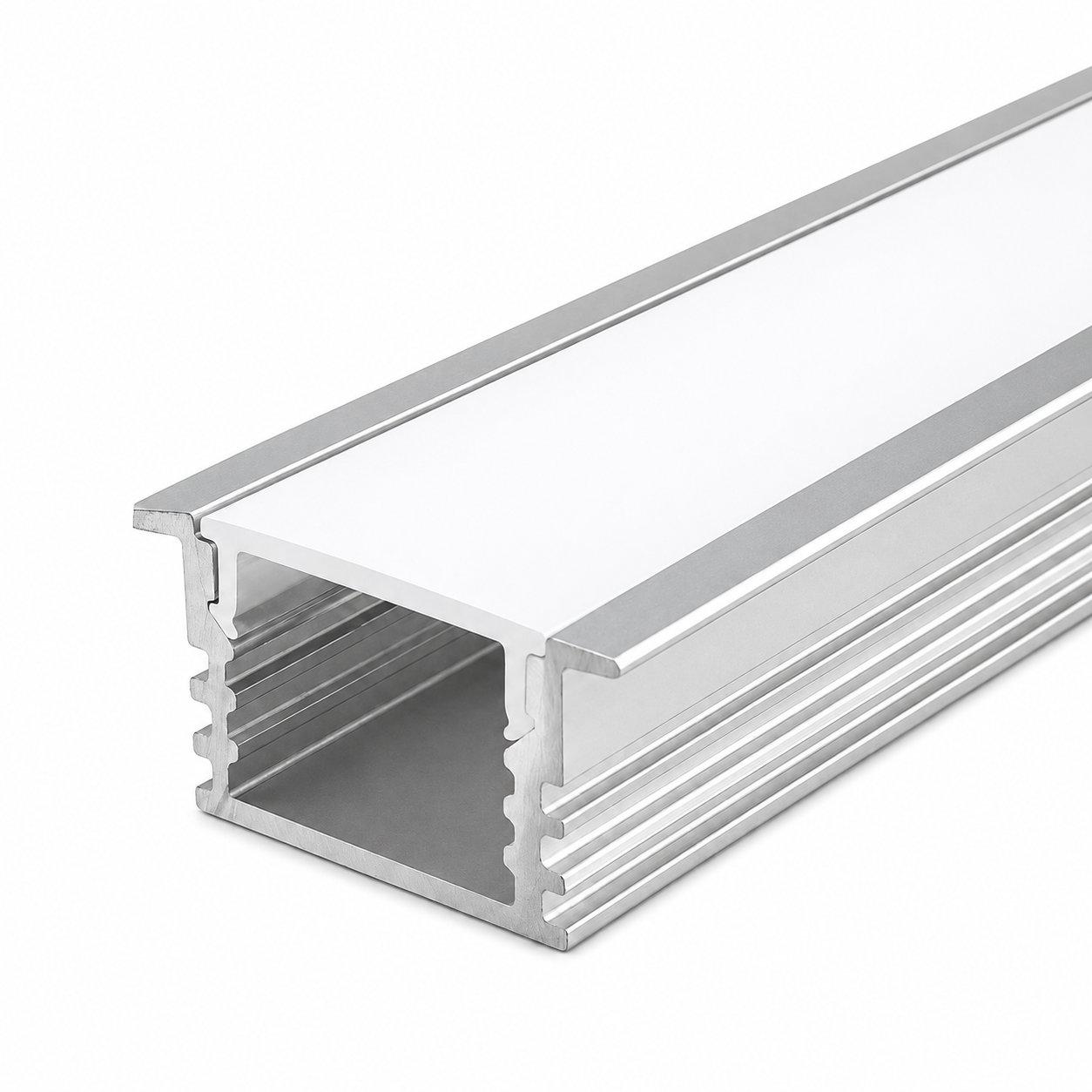 Recessed Aluminum Profile2M – Silver LED Channel | 12x17mm