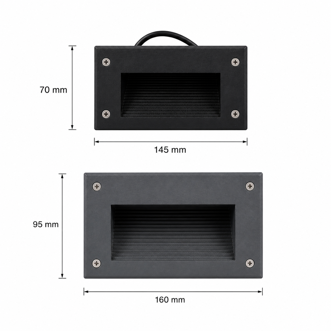 Recessed Wall Lamp 220V – 145×70mm & 160×95mm – Daylight & Warm White Beirut