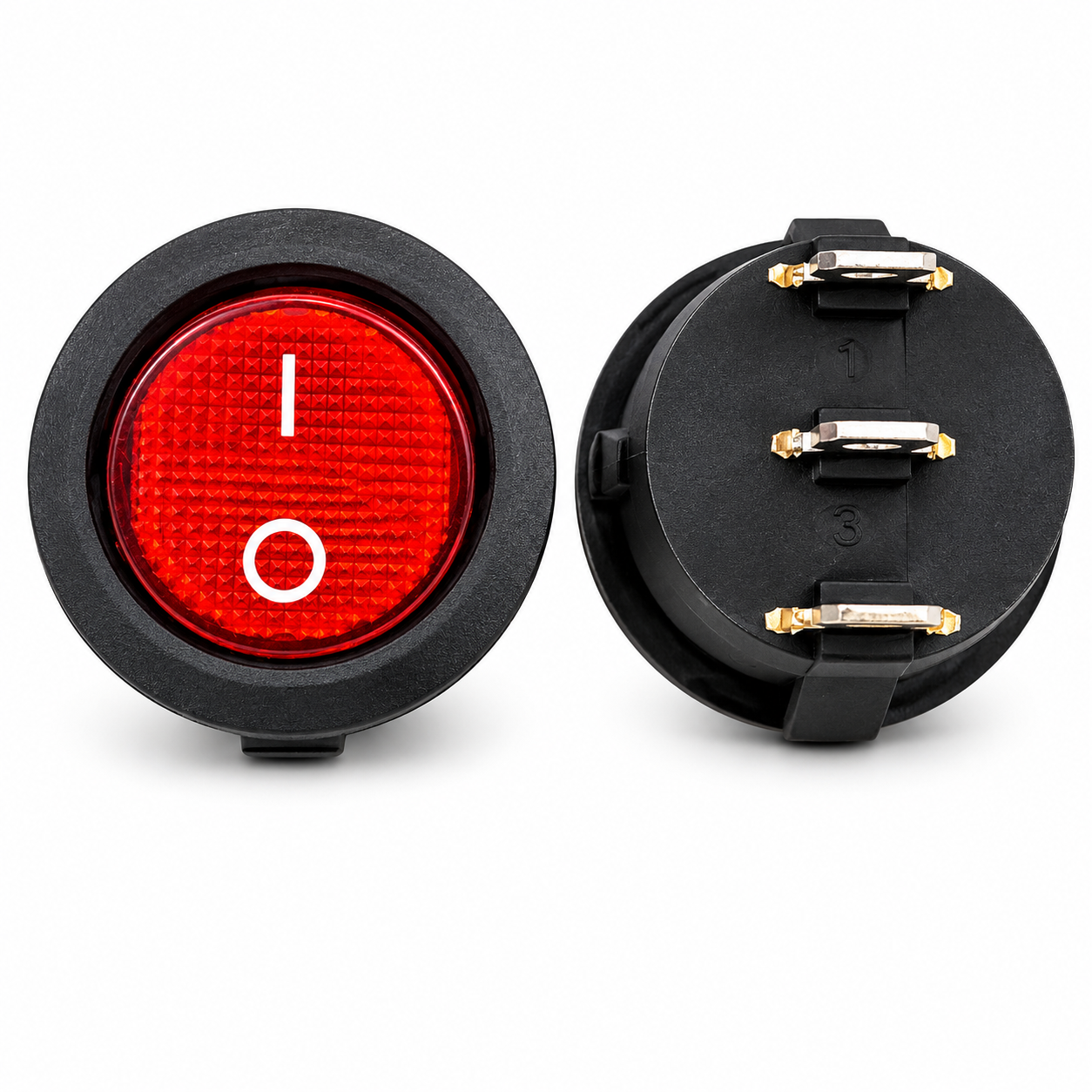 Round Illuminated On/Off Switch 20mm – 10A Switch with Indicator Lamp
