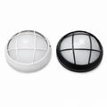 Round Outdoor Ceiling & Wall Light – E27 Socket – Black or White Beirut