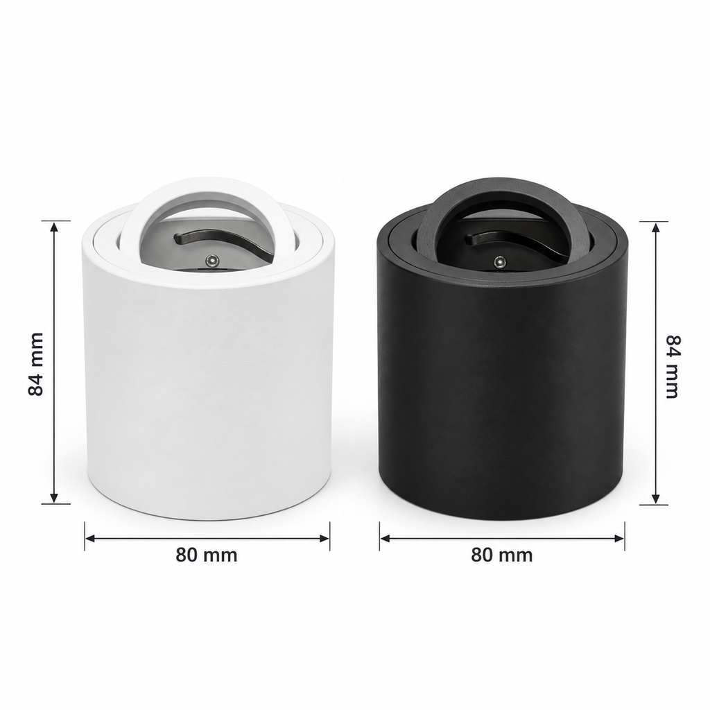 Round Surface-Mounted Adjustable Spot Beirht