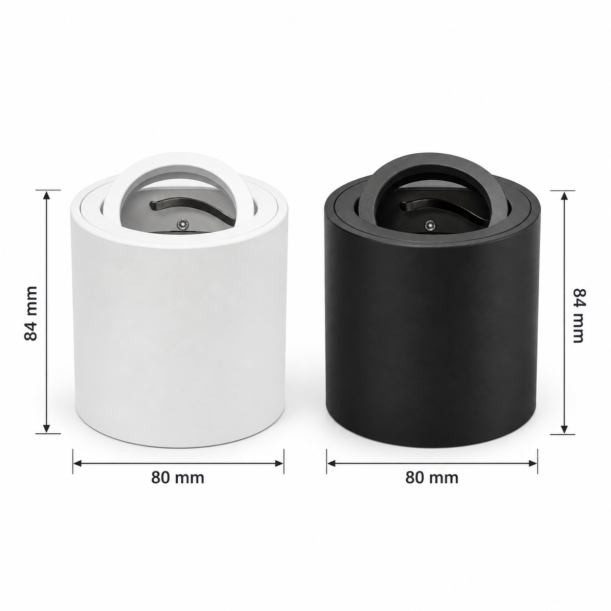 Round Surface-Mounted Adjustable Spot Beirht