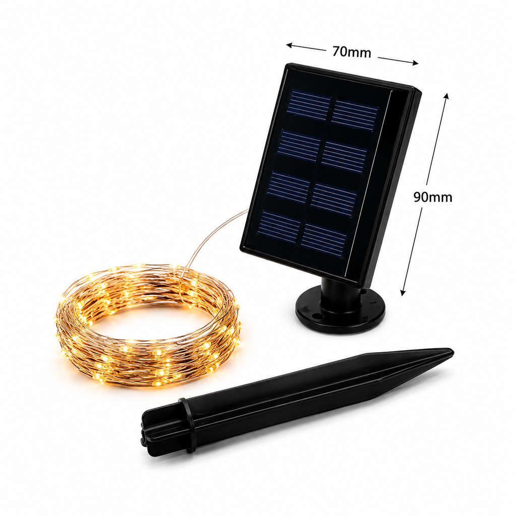 Solar LED Decorative String Light 6M – Warm White