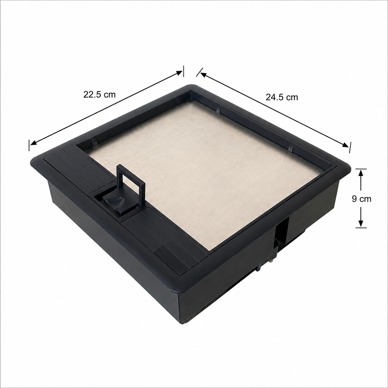 Stainless Steel Floor Socket Box – 2 × 6 Module Recessed Floor Box