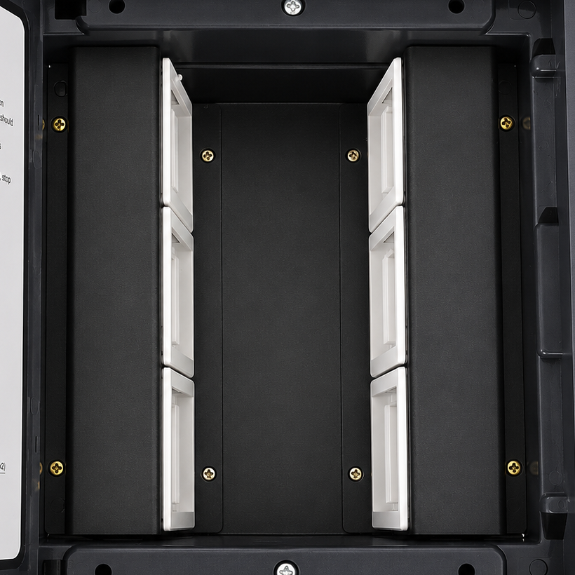 Stainless Steel Floor Socket Box – 2 × 6 Module Recessed Floor Box Tripoli